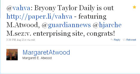 Margaret Atwood Tweet