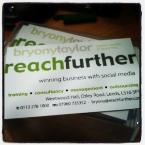 My Reach Further business cards