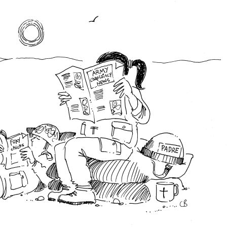 Cartoon by Chris Bambrough in More TV Vicar? Book